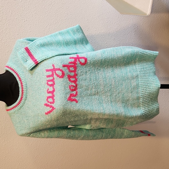 Lilly Pulitzer Sweaters - Lilly Pulitzer "Vacay Ready" Surf Blue Rollins Marled Knit Sweater Women XL